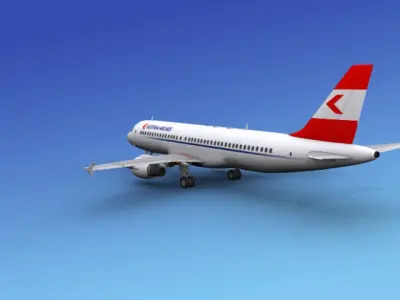 Airbus A320 Austrian Airlines 3D model