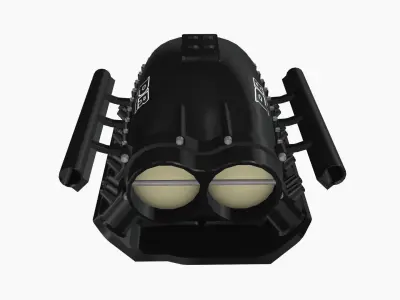 Magnatron 481x billet intake manifold Low-poly 3D model