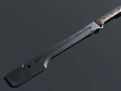 Gear-Machete-Lowpoly Low-poly 3D model