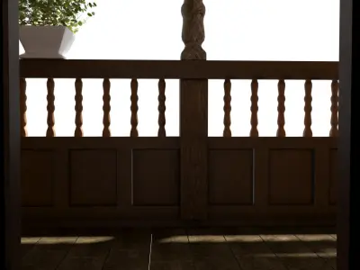 COLONIAL HOUSE 3D MODEL Low-poly 3D model