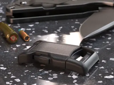 YKK Contoured Side Release Plastic Buckle 3D model