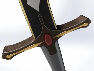 Arabic sword 3D model