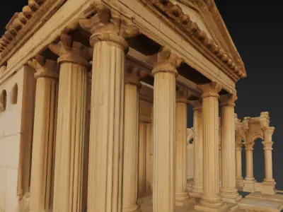 ancient roman temple 3D model