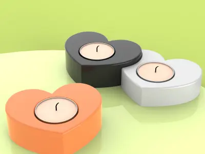 Heart Candle Holder - Romantic Tealight Holder Free 3D print model