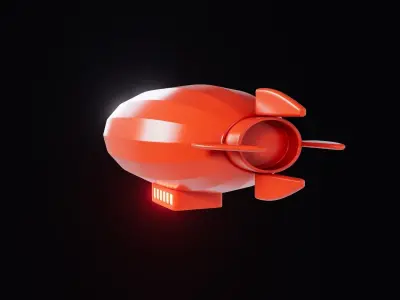 Game model of dirigable 3D model