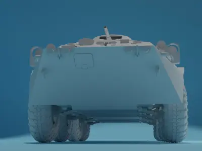 High poly BTR-80 3D model