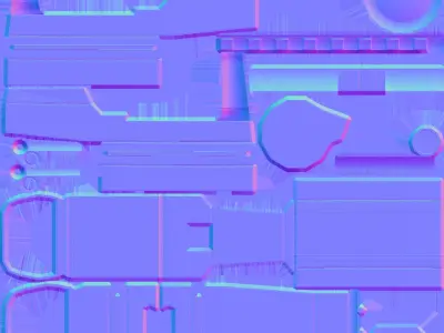 MP7 Low Poly model dot in sky Low-poly 3D model