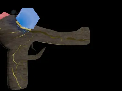 magical pistol Free low-poly 3D model