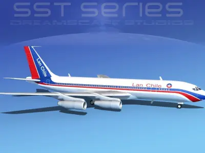 Boeing 707-320 SS Lan Chile Airways 3D model