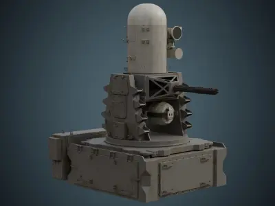 Cannon 1B  Low-poly 3D model