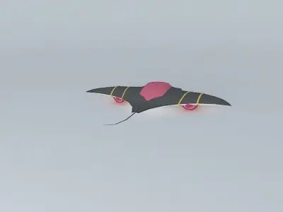 Manta spaceship Free 3D model