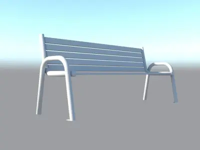 Bench park 3D model order