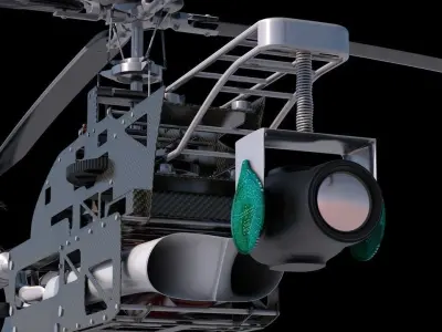 Sharkeye X Unmanned Helicopter Low-poly 3D model