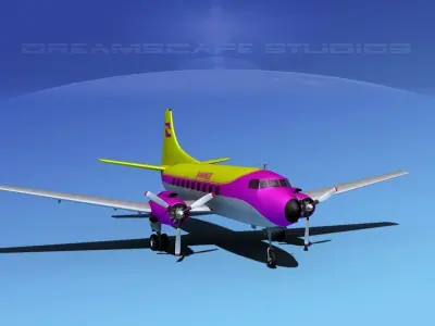 Martin 202 Shawnee Airlines 3D model