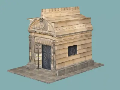 Desert Tomb Ancient Temple Low Poly 3D Model 3D model