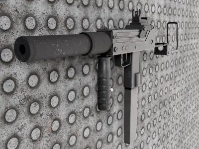 Game Ready Mac-11 Low-poly 3D model