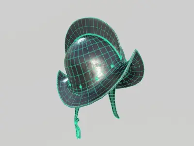 Conquistador Morion Helmet02 Low-poly 3D model