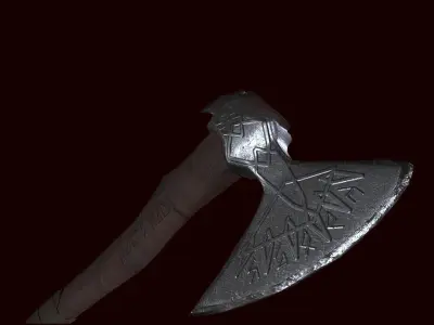 Hunting Axe Free low-poly 3D model