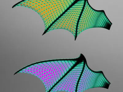 Bat wings halloween SPECIAL PRICE Free low-poly 3D model
