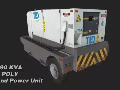TLD 90 KVA GPU Low-poly 3D model
