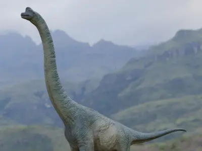 Low poly Realistic Dinosaur - Brachiosaurus Low-poly 3D model