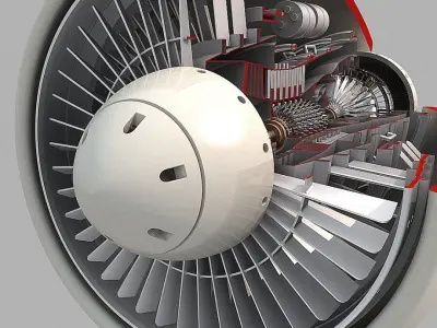 Turbine engine 02 3D model
