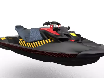 Jet ski 01 Low-poly 3D model