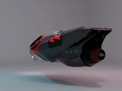 Futuristic Cycles Game and Subdivision ready Free low-poly 3D model