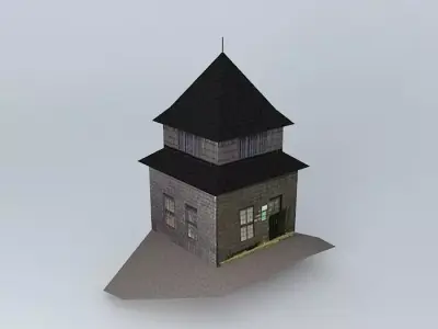 Towel building with roof Free 3D model