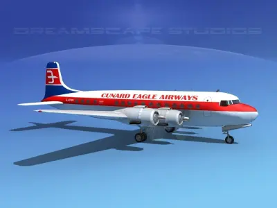 Douglas DC-6 Cunard Eagle 3D model