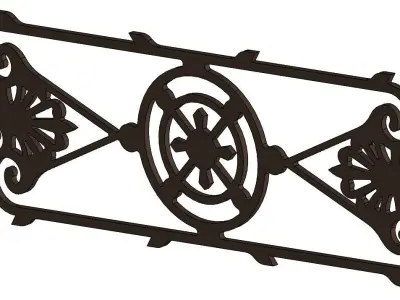 3D Part for Design or CNC Cut - Ornamental A1 3D model