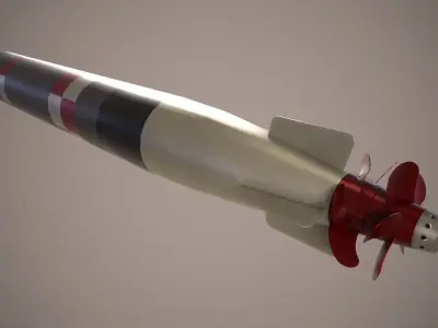 Torpedo MK-54 Low-poly 3D model