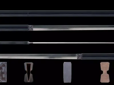 Kusanagi Katana Sword 3D model