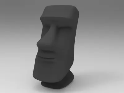 Moai Head Low-poly 3D model