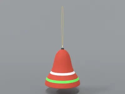Cartoon Christmas Bell Free 3D model