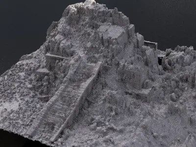 Ziggurat ancient structure 2 3D model