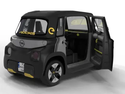 Opel Rock-e 2020 3d model HQ interior 3D model