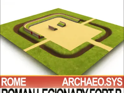 Roman Legionary Fort B Add Pack Fort A Rectangular Plan 3D model