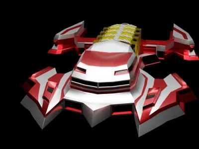 Space ship sci-fi 3d models low-poly 3D model
