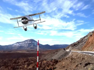 Sports Plane  Number 2 Low-poly 3D model