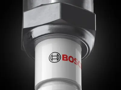 Spark plug Low-poly 3D model