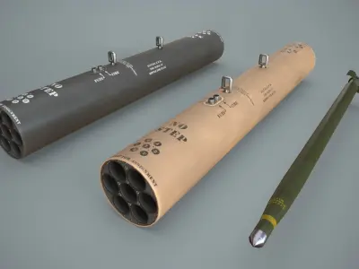  Missile Launcher M-260 Low-poly 3D model