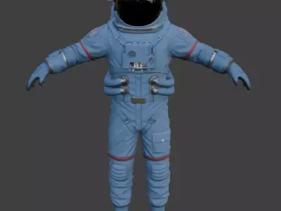 Realistic Astronaut Space Suit 3D model purchase