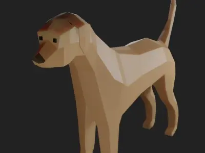 Low-Poly Dog Free 3D model