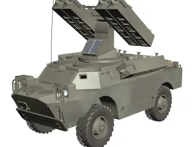 Gaskin 9K31 Strela Rocket Vehicle 3D model