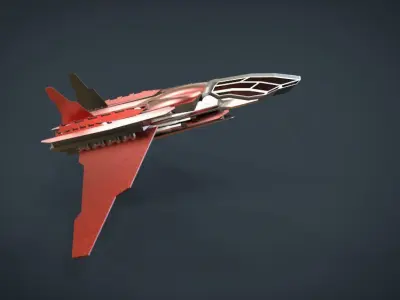 5 SpaceShip Collection 03 Low-poly 3D model