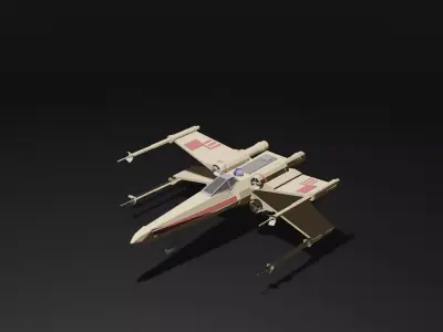 X-wing star wars x - wing fighter Low-poly 3D model