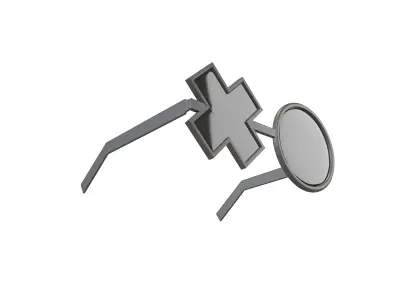 Cross And Circle Glasses v1 002 Low-poly 3D model