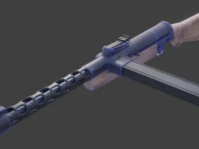 ZK383 ak rifle 3D model