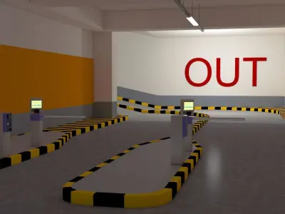 Underground Parking lot 3D model